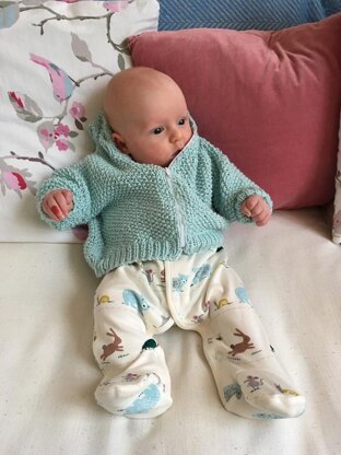 Baby Moss Stitch Hoodie, Mittens & Booties