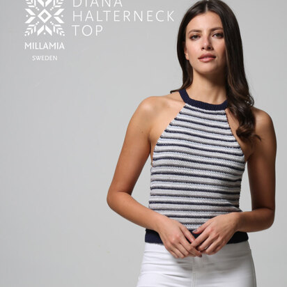 Diana Halterneck Top - Crochet Pattern For Women in MillaMia Naturally Soft Merino