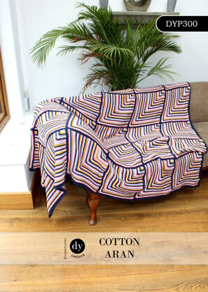 Throw in DY Choice Cotton Aran - DYP300 - Downloadable PDF