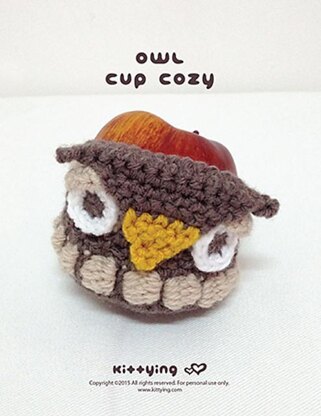 Owl Apple Cozy and Owl Cup Cozy