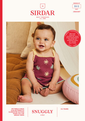 Lazy Daisy Dress in Sirdar Snuggly 4ply - 5512 - Downloadable PDF