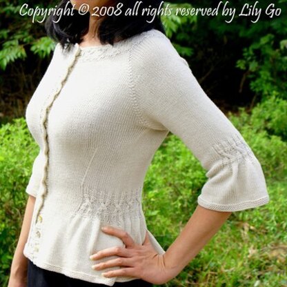 Lily Go Simple Cable Cardigan PDF