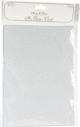 Craft Consortium Always & Forever A4 Glitter Cardstock 10/Pk - Silver
