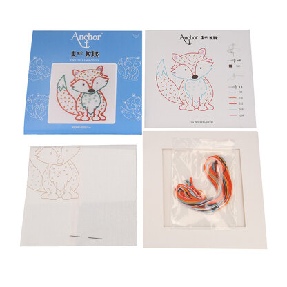 Anchor First Kit Fox Embroidery Kit