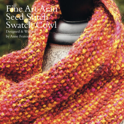 Seed Stitch Swatch Cowl in Rowan Fine Art Aran