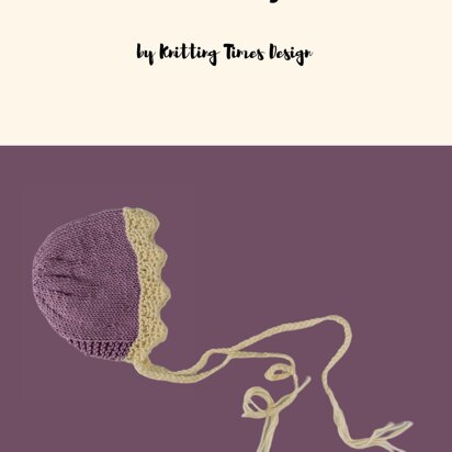 Lace Trim Bonnet - knitting pattern
