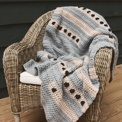 Lacy Throw in Lion Brand Jiffy - 70487AD, Knitting Patterns