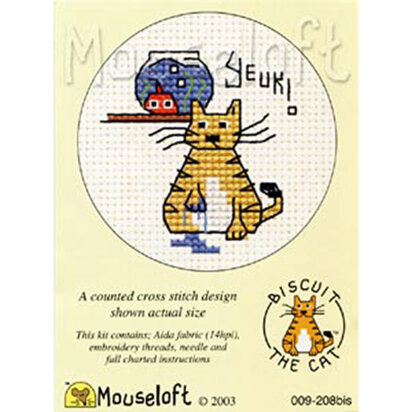 Mouseloft Yeuk! Biscuit The Cat Kit Cross Stitch Kit - 85 x 110 x 10