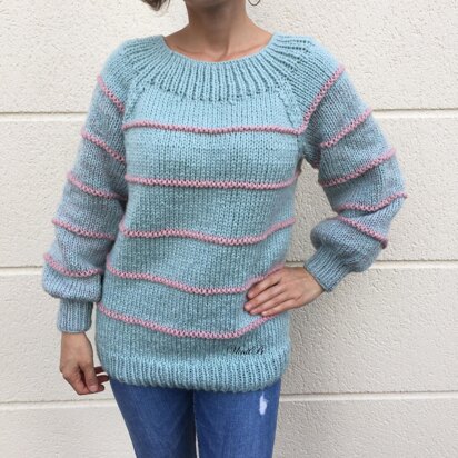 Mint Loosely Shape Sweater