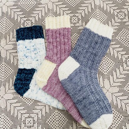Thick Socks Three Ways - knitting pattern