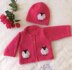 .Baby Sheep Cardigan and Hat