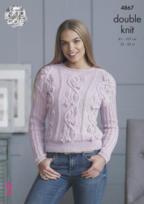Ladies Sweaters in King Cole Baby Alpaca Dk - 4867 - Downloadable PDF