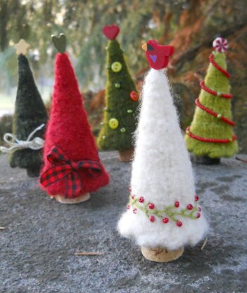 Woolly Pine Trees Knitting pattern by Marie Mayhew Designs | LoveCrafts