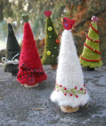 Woolly Pine Trees Knitting Pattern By Marie Mayhew Designs 