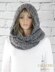 Alexia Crochet Hooded Scarf #800