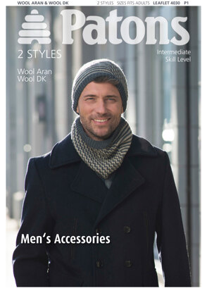 Men's Accessories in Patons Wool Aran & Wool DK - 4030