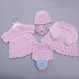 Raven Baby Dress and Pants knitting pattern !8 inch chest size