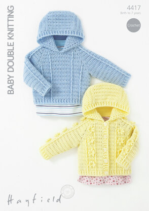 Hooded Sweater and Jacket in Hayfield Baby DK - 4417