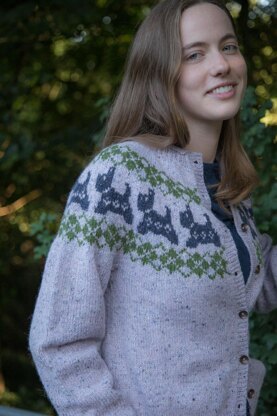 Fairisle Scottie Yoke Cardigan