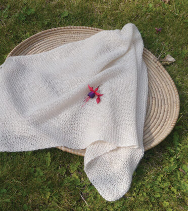 Wrapping Blanket in UK Alpaca Baby Alpaca Silk 4 Ply - Downloadable PDF