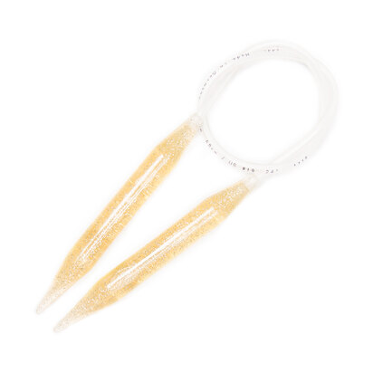 Buy Addi Gold Glitter 35cm Jumbo Single Point Knitting Needles Online