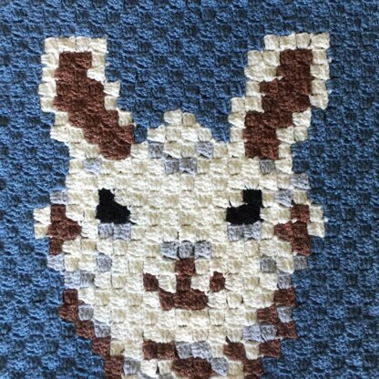 Lucy the Llama PDF Digital Pattern Corner-to-Corner (C2C) Crochet Graphgan Square Pattern