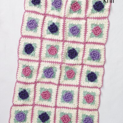 Floral Motif Blankets in King Cole Cherish DK - 4891 - Downloadable PDF