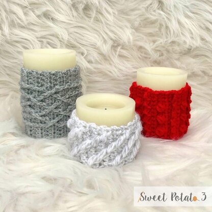 Cabled Candle Wraps