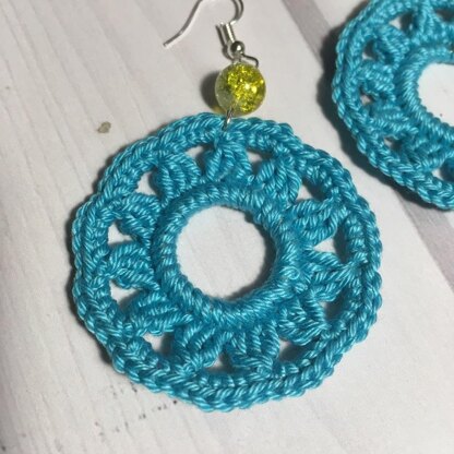 77. Ukrainian sun earrings