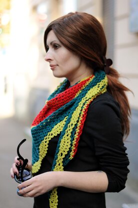 Christy crochet triangular scarf