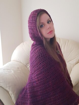 Crochet Maiden Hooded Shawl Pattern