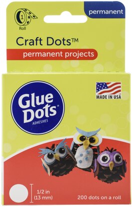 Glue Dots .5" Craft Dot Roll - 200 Clear Dots