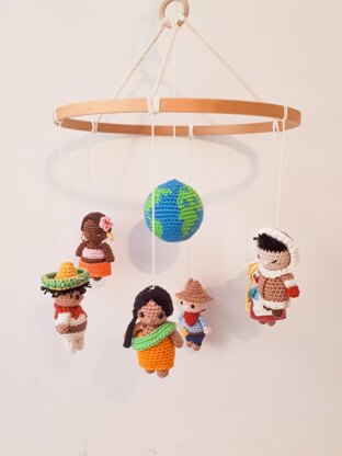 It's a small world baby mobile
