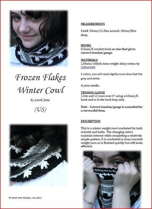 Frozen Flakes Winter Cowl