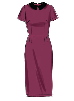 McCall's Misses' Dresses and Optional Collar M7279 - Paper Pattern Size All Sizes In One Envelope
