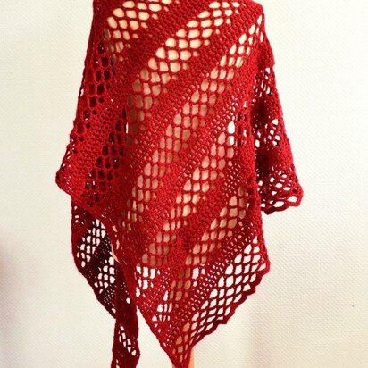 Asymmetrical Wedge Shawl