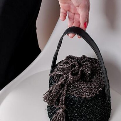 Raffia bucket bag