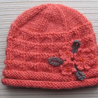 Stockinette Triangles Stitch Hat in Sizes 2 Years and Child/Teen