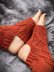 Lacy Red Yoga Socks