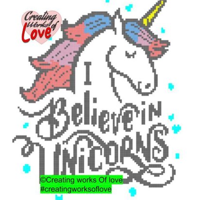 I Believe In Unicorns Stitch Graph