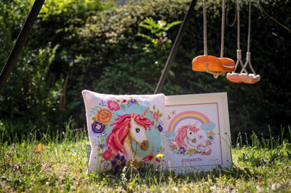 Vervaco Unicorn Cushion Cross Stitch Kit - 40cm x 40cm - 40cm x 40cm