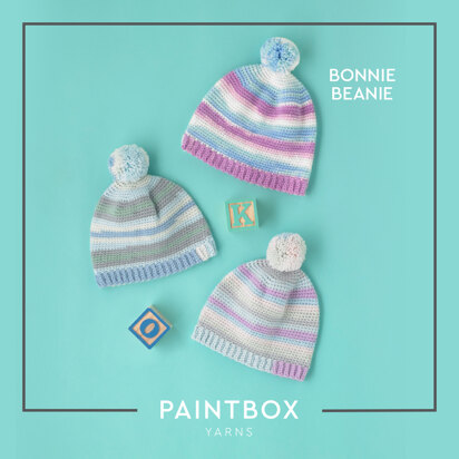 Bonnie Beanie - Free Crochet Pattern For Babies in Paintbox Yarns Baby DK Prints by Paintbox Yarns