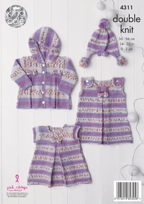 Baby Set in King Cole DK - 4311 - Downloadable PDF