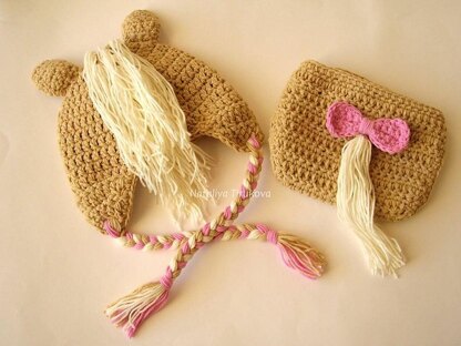 Horse Baby Hat and Diaper Cover