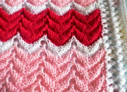 Raspberry Ripple Baby Blanket