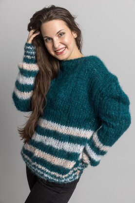 Striped chunky knit sweater