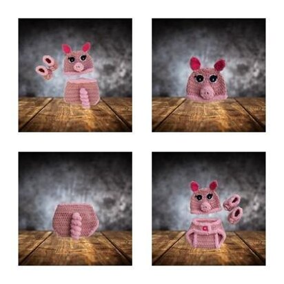 Baby Crochet Pig Outfit
