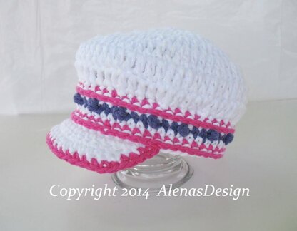 Banded Newsboy Baby Hat