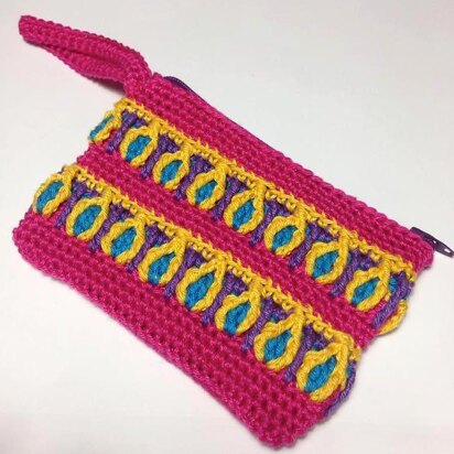 Moroccan Doorways Overlay Crochet Mini Clutch