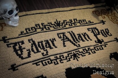 Edgar Allan Poe mosaic blanket